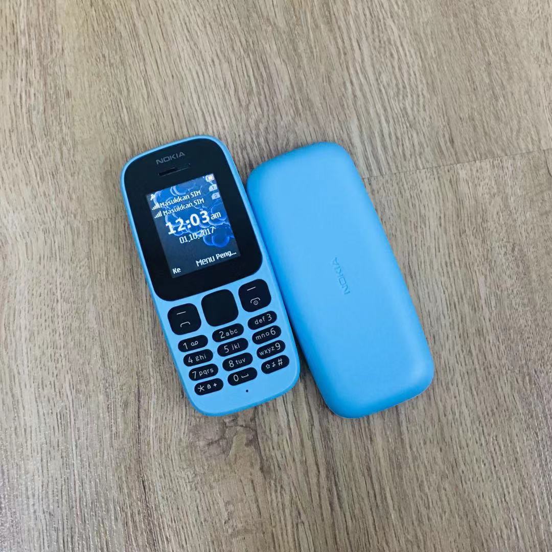 (Light Blue)NOKIA 105 DS(2017) 95% NEW IMPORT REFURBISHED(Ready Stock)
